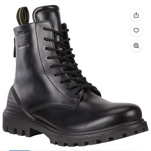 Ecco Black Combat Boots
